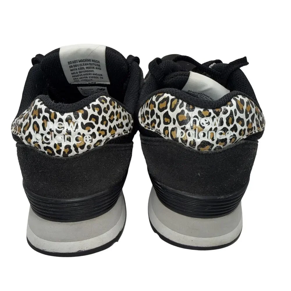 Size 9 Women’s New Balance 515 Shoe Black Leopard Print Sneakers Lace Up Low Top